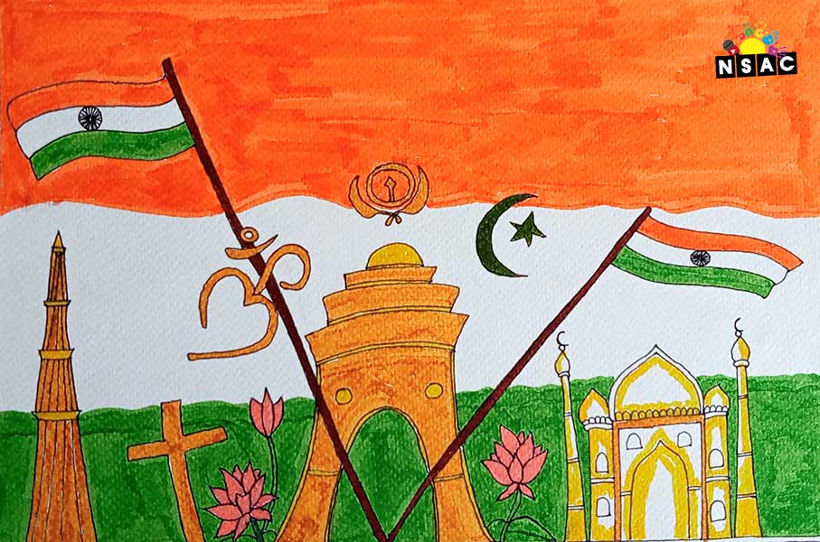 Sonam Painting in Online Painting Competition - Azadi Ka Amrit Mahotsav