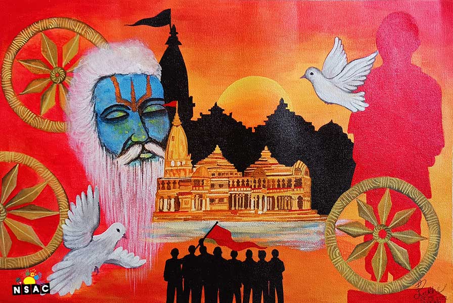 Rakhi Sahu Painting in Online Painting Competition - Azadi Ka Amrit Mahotsav