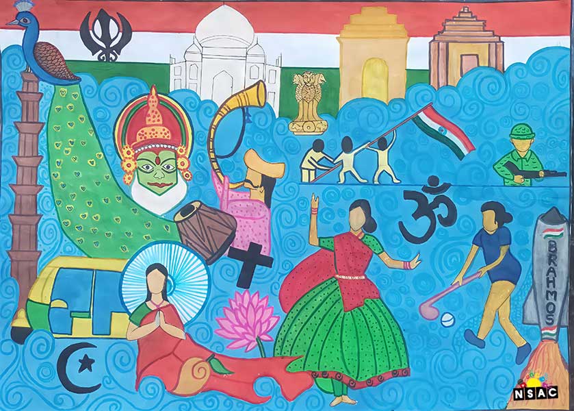 Makvana Haresh Dayabhai Painting in Online Painting Competition - Azadi Ka Amrit Mahotsav