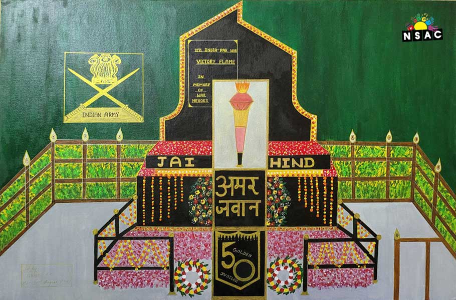 Bhavya AC Painting in Online Painting Competition - Azadi Ka Amrit Mahotsav