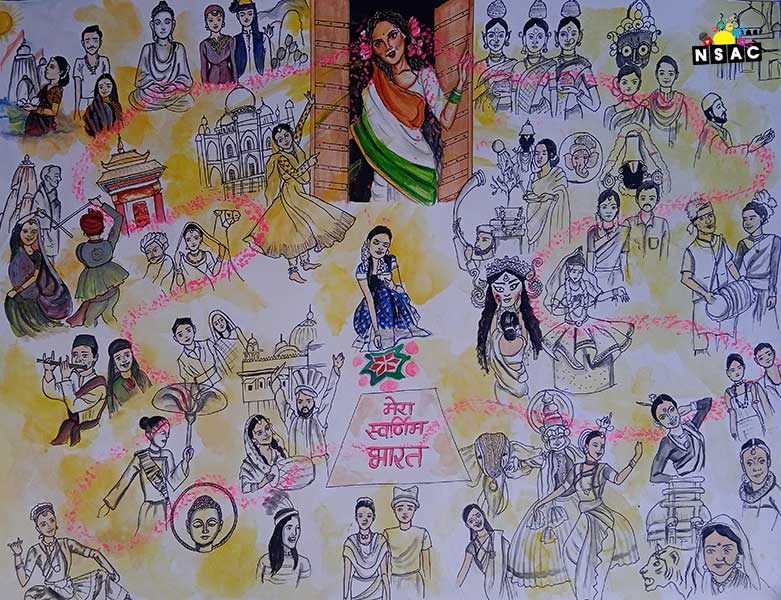 Pranali Shivshankar Shegokar Painting in Online Painting Competition - Azadi Ka Amrit Mahotsav