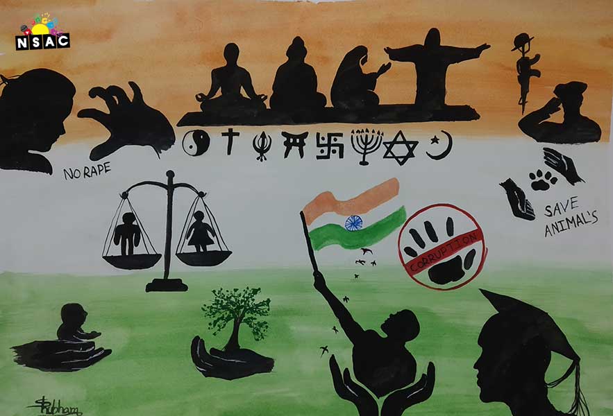 Shubham Kumar Painting in Online Painting Competition - Azadi Ka Amrit Mahotsav